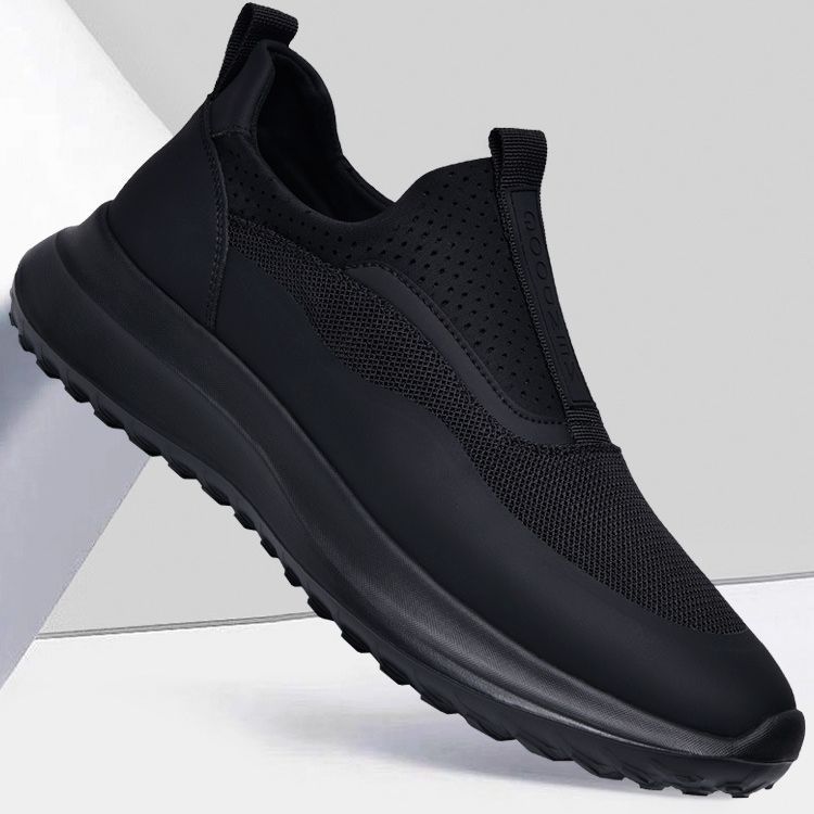 Men's Shoes summer thin versatile sports running shoes men's slip-on soft bottom mesh breathable deodorant casual fashion shoes