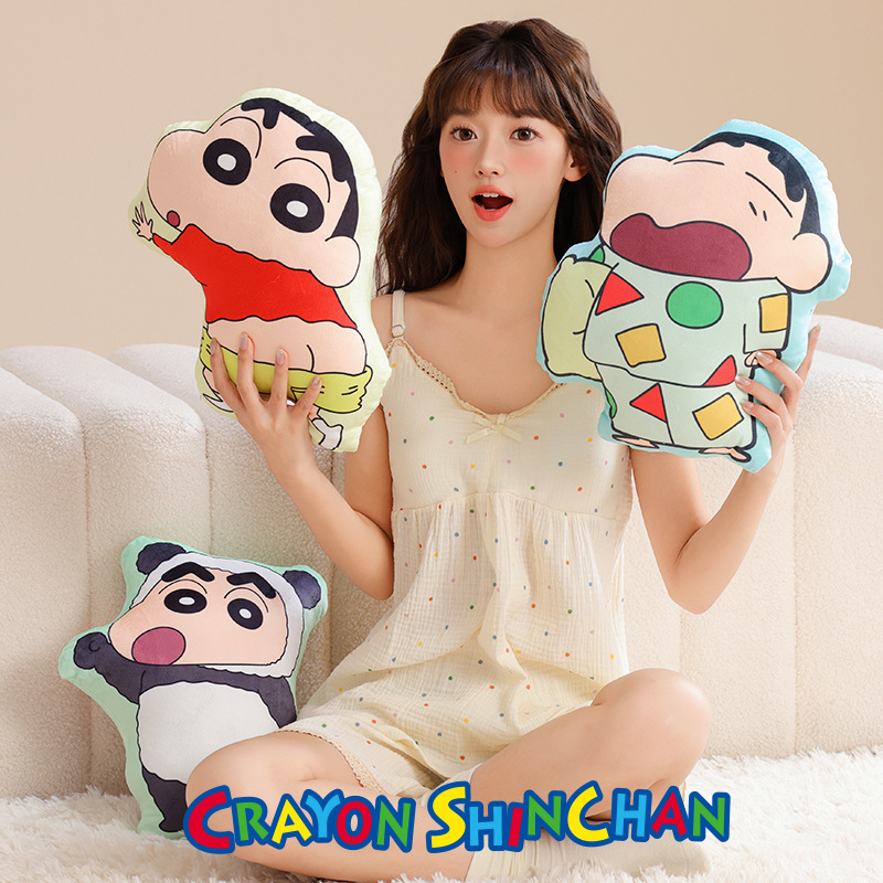 짱구 쿠션 귀엽다 부드럽다 인형 여자 잠 쿠션 만화 생일 선물 쿠션 모직 장