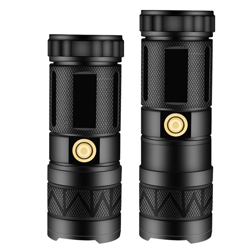 Nueva linterna multifunción al aire libre láser blanco ultra-larga duración de la batería resaltar iluminación de emergencia anti-portátil