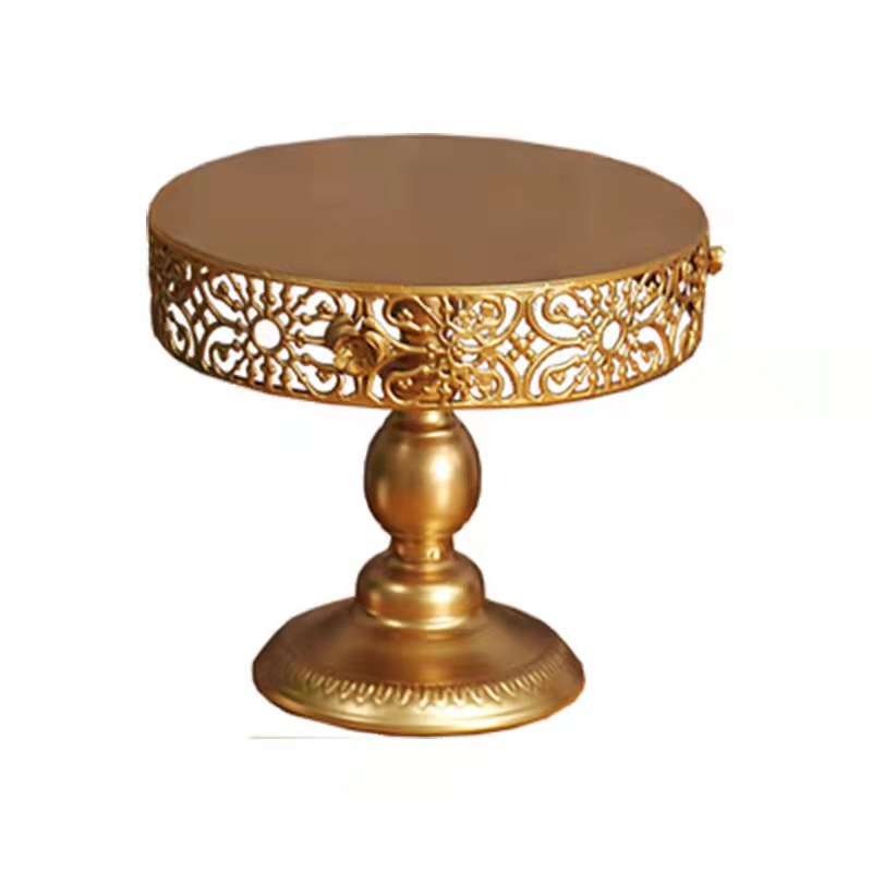 Nuevo estilo europeo soporte de pastel de hierro estilo europeo mesa de postre accesorios de boda Placa de pastel de encaje hierro postre soporte de exhibición