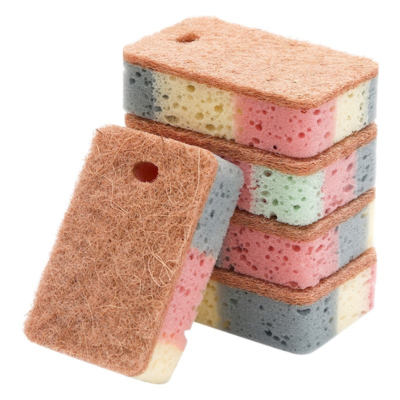 Limpieza de la cocina esponja pulpa de madera de algodón para lavar platos esponja estropajo cocina trapo paño bloque de esponja al por mayor