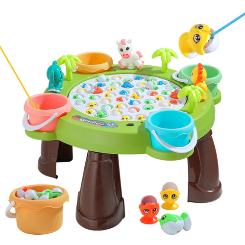 Baby electric fishing plate toy children's educational early education little boy and girl fishing parent-child interaction