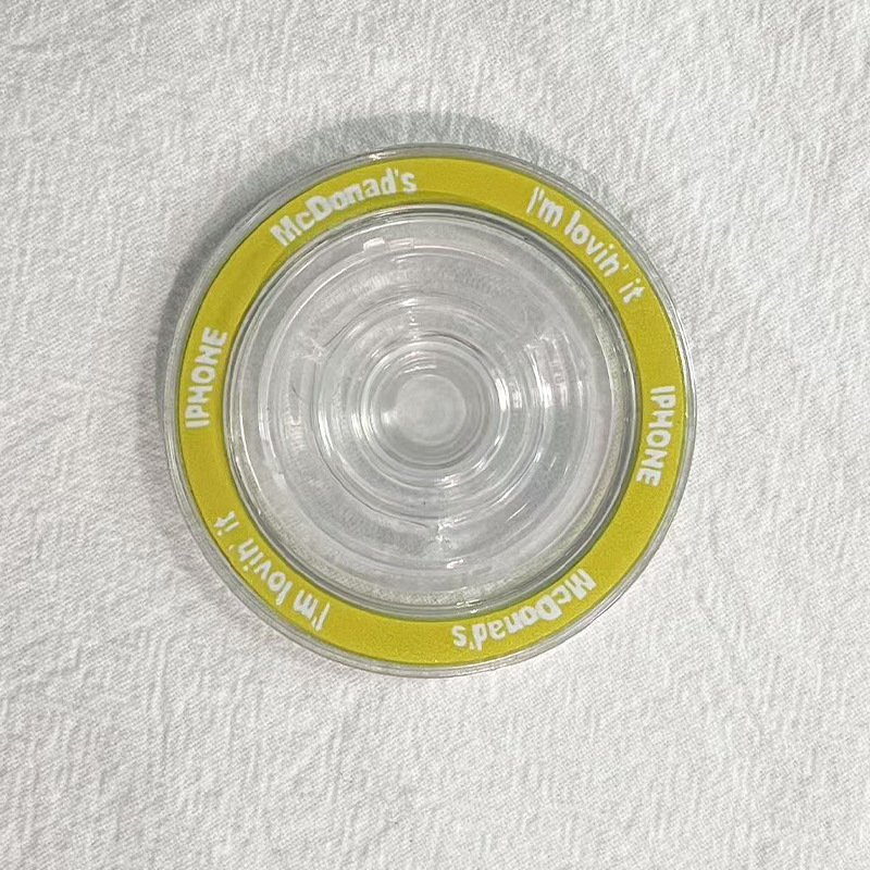 Chasis de succión magnética magsafe Airbag móvil base transparente accesorios de succión magnética goteo pintado redondo