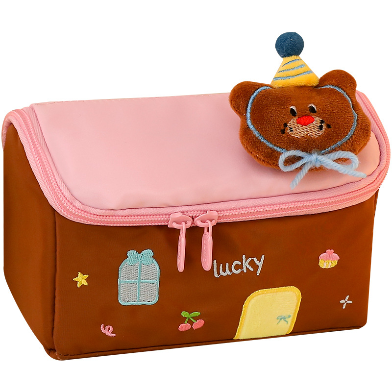 Casa pequeña bolsas de bolsillo de gran capacidad bolsas de papelería de alto valor facial bolsas de almacenamiento para niñas clasificadas bolsas de maquillaje al por mayor