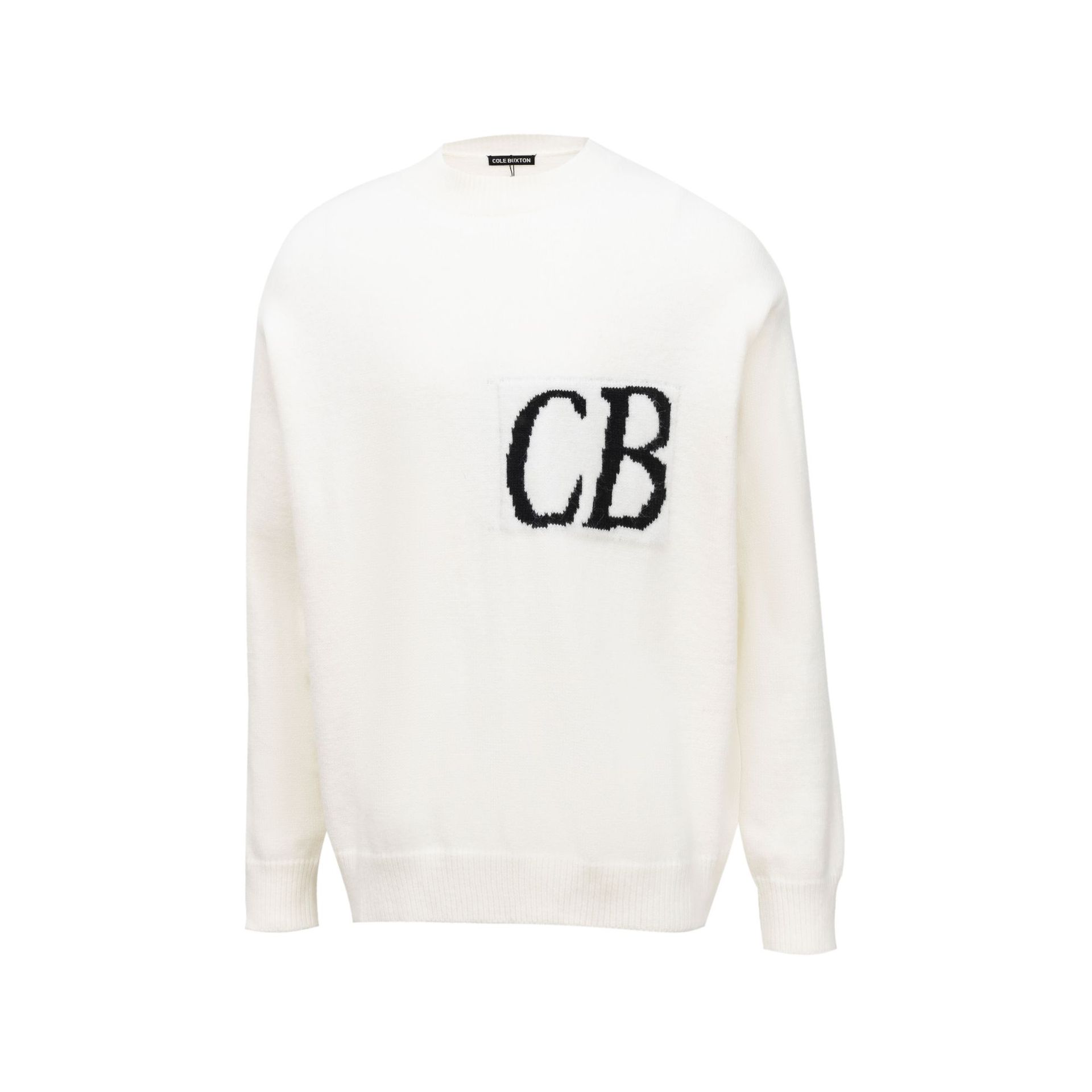 Cole Buxton Crewneck Sweater CB Logo White