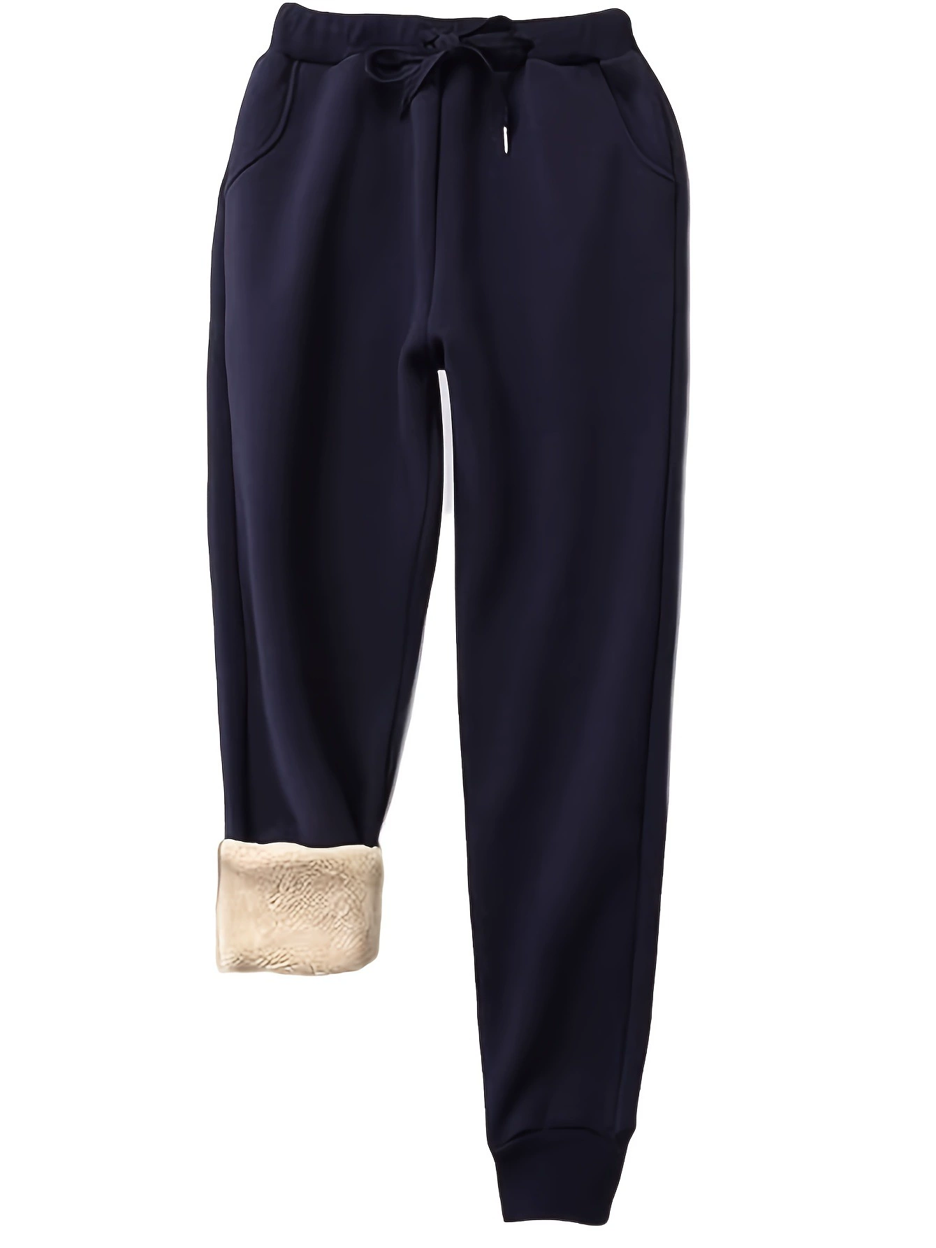 Зимние тёплые флисовые спортивные штаны для женщин, новые европейские и американские модели 2025 года, с подкладкой