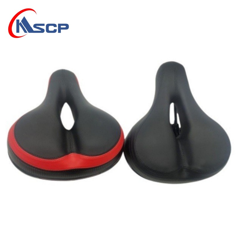 Asiento de bicicleta, cojín para asiento de bicicleta de montaña, asiento hueco grande para la parte trasera, tipo bola que absorbe los golpes, asiento hueco y transpirable.