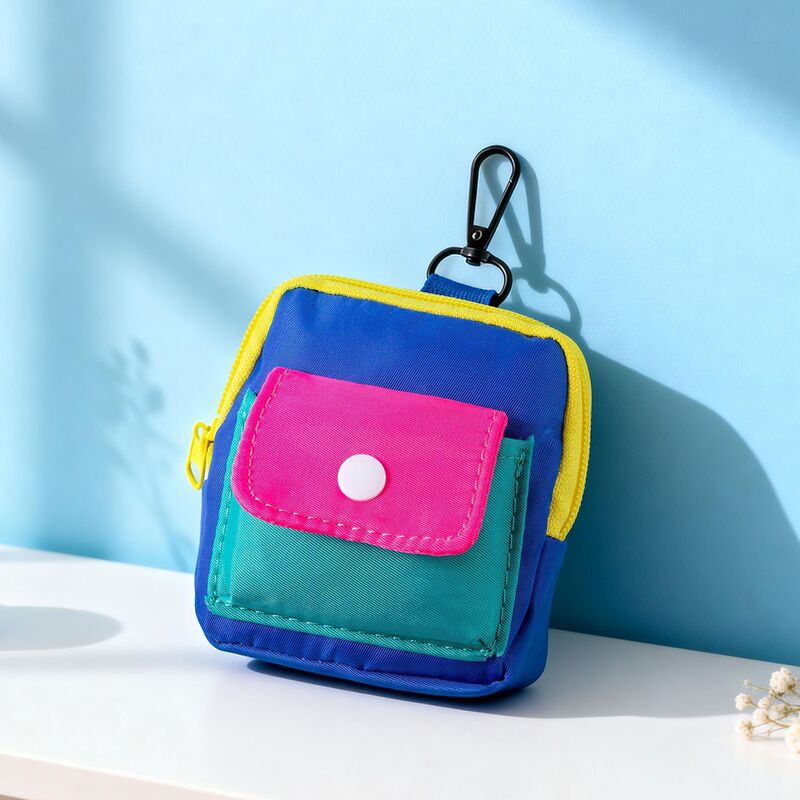 Cross-Border Niche Color-Blocking Mini Portable Zipper Storage Bag Small Hanging Bag Bluetooth Earphone Pouch Lipstick Bag Coin Purse Cross-Border Niche Color-Blocking Mini Portable Zipper Storage Bag Small Hanging Bag Bluetooth Earphone Pouch Lipstick Bag Coin Purse