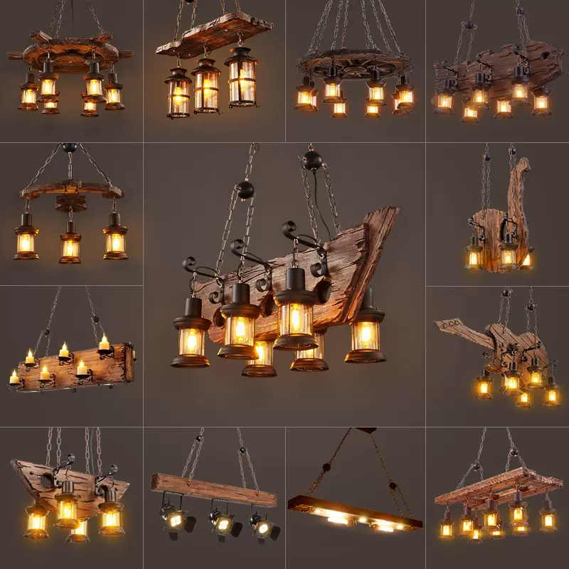 工业风吊灯美式乡村漫网咖啡餐厅酒吧吧台美式吊灯复古吊灯创意灯