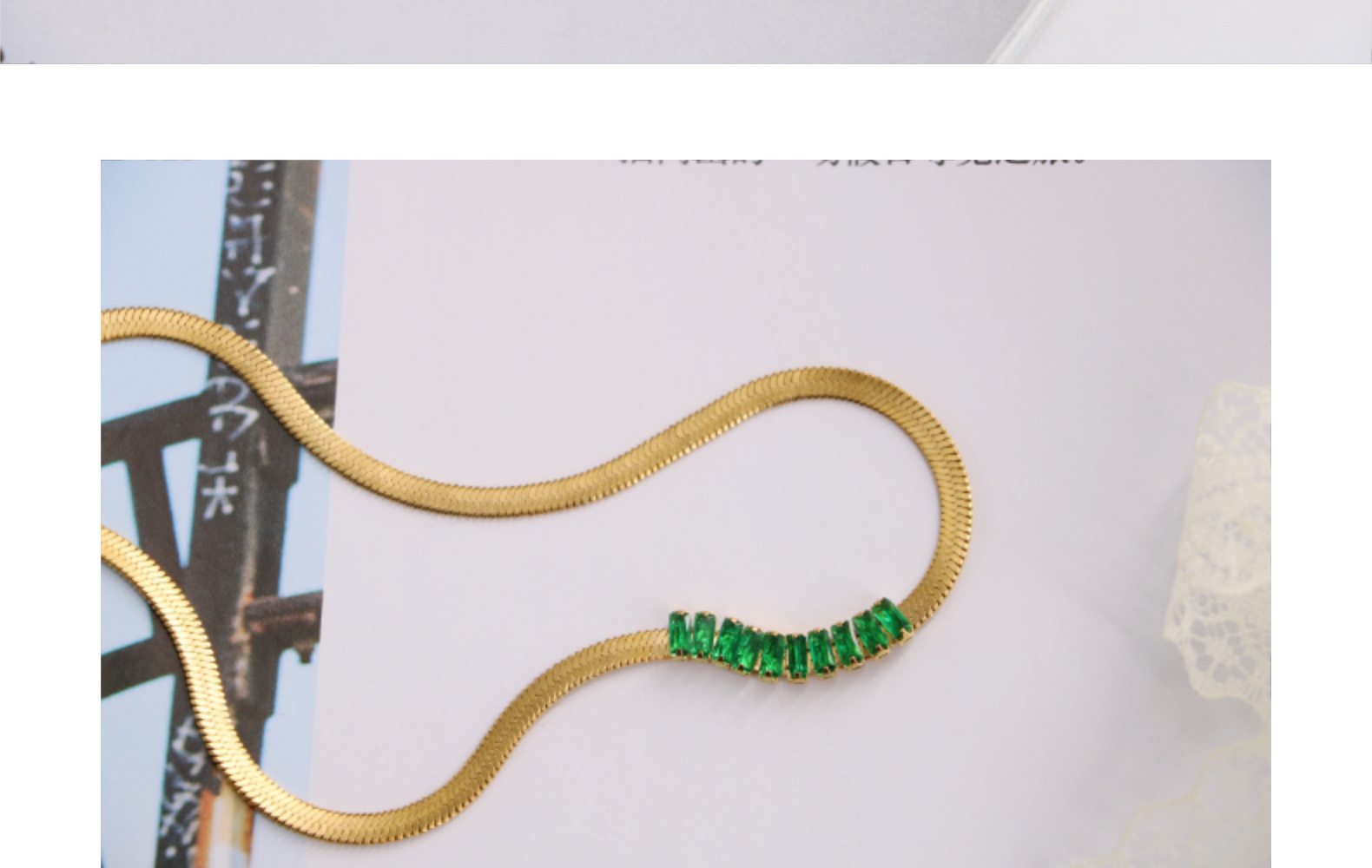 Retro Geometric Titanium Steel Zircon Bracelets Necklace