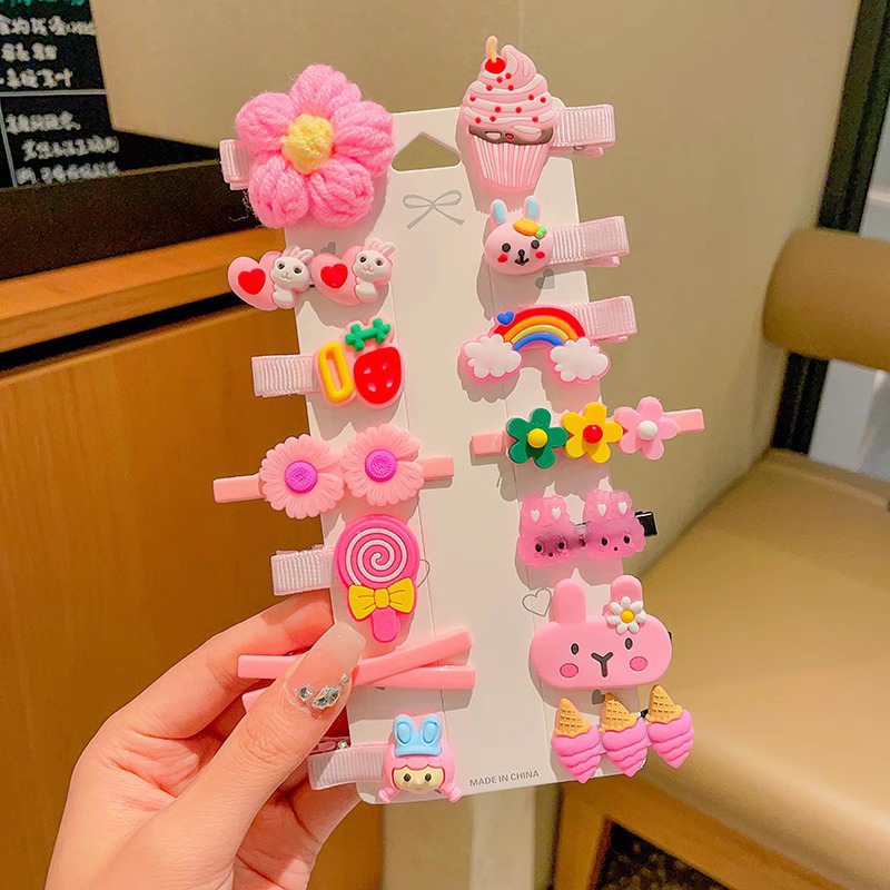 Horquilla de los niños bebé no duele el abrigo del pelo flequillos rotos horquilla tocado niña bebé clip pelo accesorios