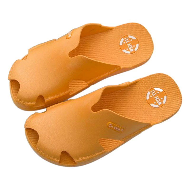 Уютные летние домашние тапочки в вьетнамском стиле для пар, мужские уличные закрытые пляжные туфли, нескользящие женские тапочки.