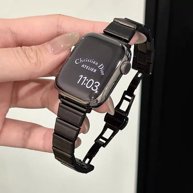 Совместимый ремешок для Apple Watch S9: iWATCH10 представляет собой женский металлический ремешок для Apple Watch.