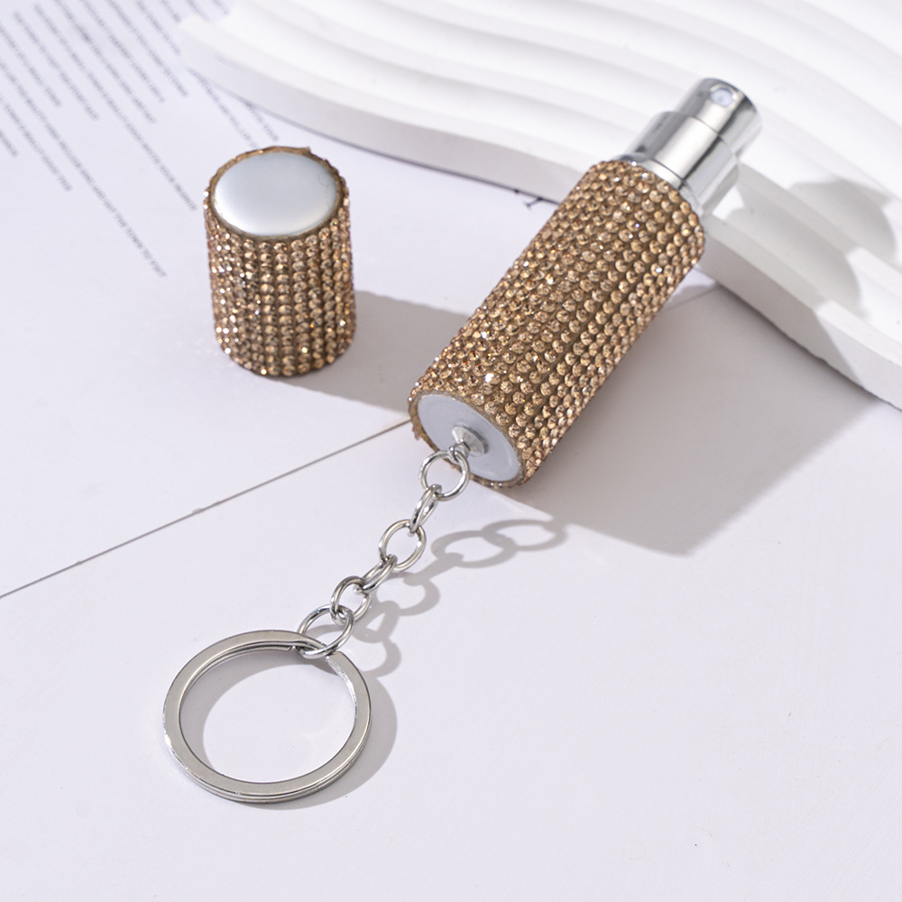 Plastic Material Glam Solid Color Plastic Rhinestones Women's Keychain