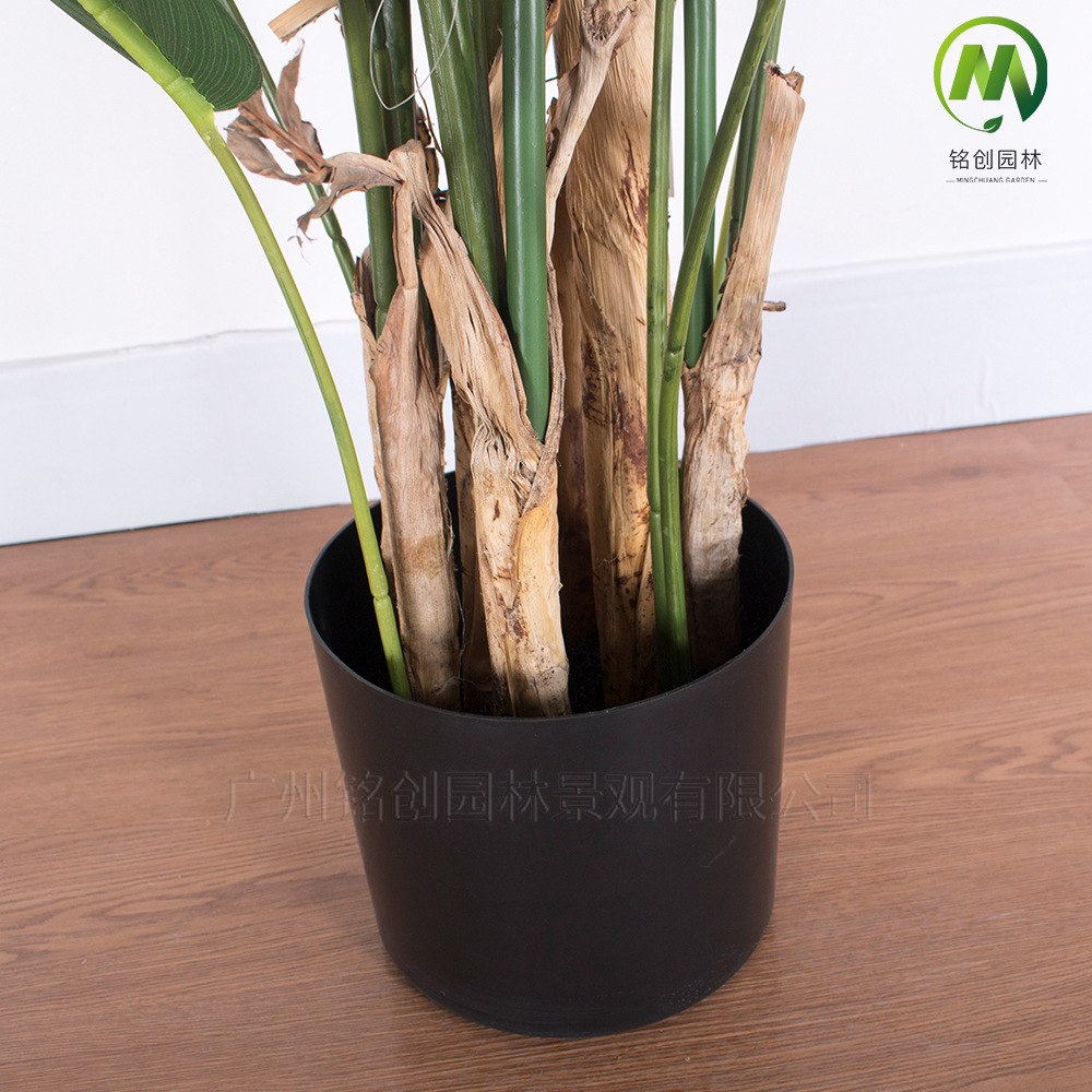 Mingchuang simulación grúa azul europeo simulación pájaro del paraíso planta olla Skybird simulación auspicioso pájaro