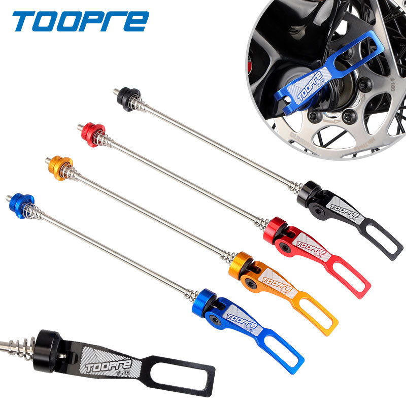 TOOPRE mountain bike aluminum alloy quick release bar stainless steel shaft road wheel set hub fixing pull nut TOOPRE mountain bike aluminum alloy quick release bar stainless steel shaft road wheel set hub fixing pull nut