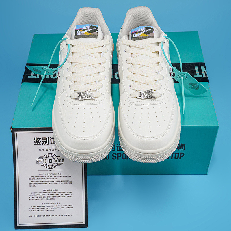 Nike Air Force 1 Men's Shoes, Limited Edition for the Year of the Horse, White Sneakers for Women, Official Website Couple's Style Sneakers, Direct Sales from Putian Factory