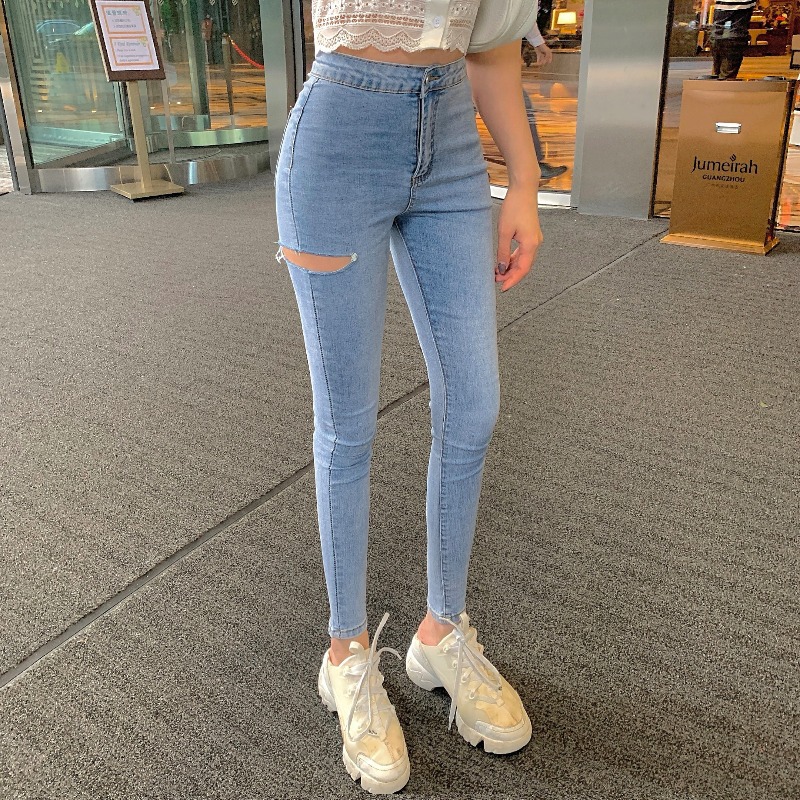 Brand fashionable blue jeans
