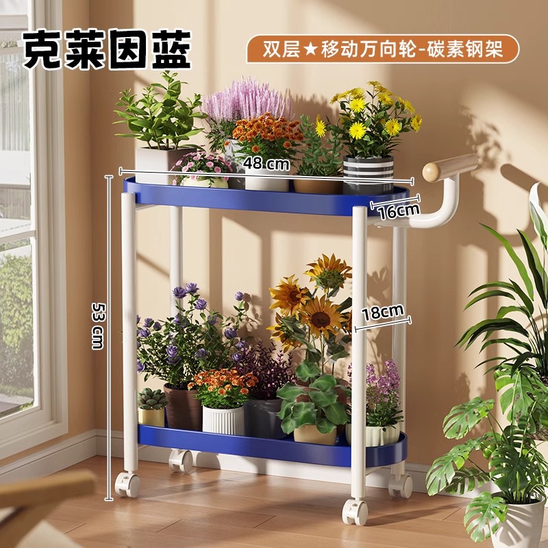 "고품질의 두꺼운 ლ Klein Blue ""이중층 이동식 범용 휠"" - 탄소강 프레임"