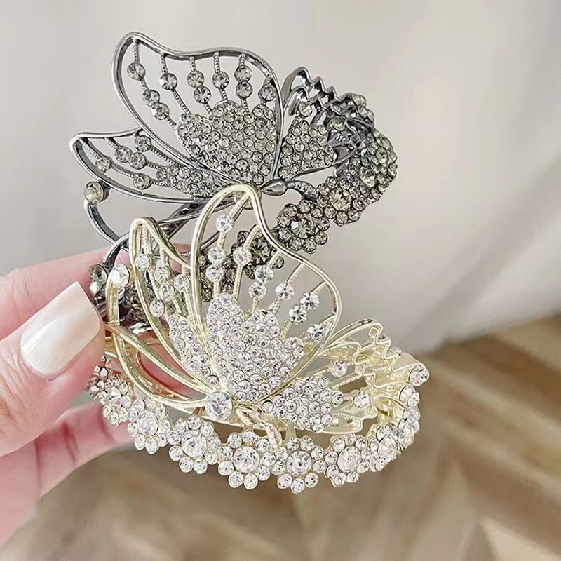 Women's Lady Flower Alloy Plating Inlay Zircon Hair Clip display picture 6