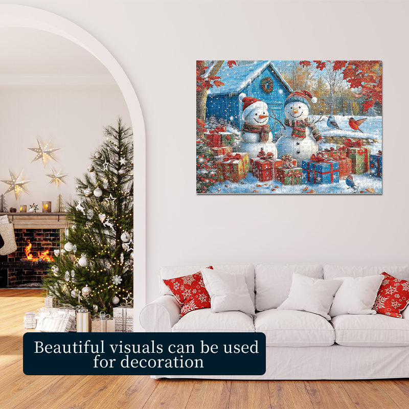 Cross-Border New Christmas Winter Snowman Fun Puzzle 1000 Pieces Family Interactive Game Puzzle