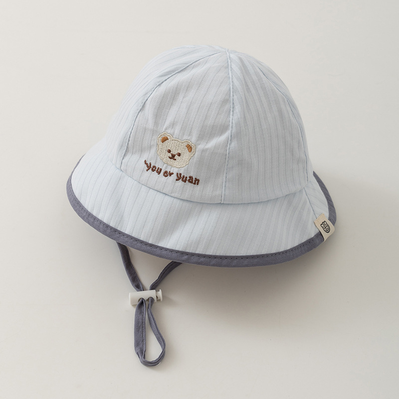 Sombreros para bebés, sombreros para bebés, sombreros de pescador para bebés, bonitos osos, sombreros de algodón recién nacidos, primavera y otoño