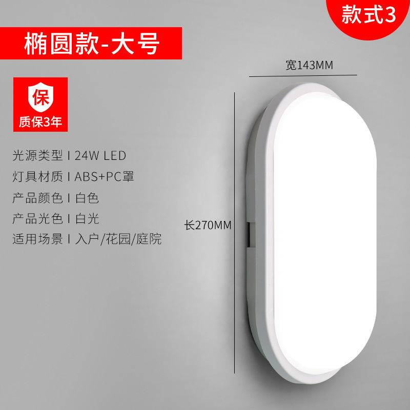 Oval blanca 24w luz blanca