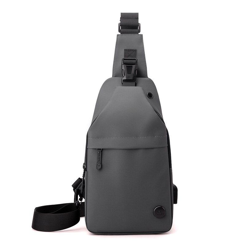 WEPOWER nuevo tipo de bolso de pecho para hombres, bolso de hombro ligero impermeable, interfaz de carga USB multifuncional, bolso de pecho