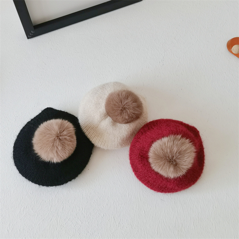 Children Unisex Retro Solid Color Beret Hat display picture 8