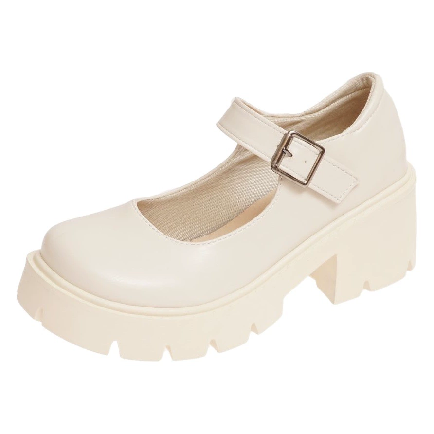 Однослойные туфли в японском стиле на платформе Мэри Джейн в студенческом стиле, женская обувь 2023 года, новинка весны и осени, маленькие кожаные туфли в британском стиле с односимвольной пряжкой для женщин