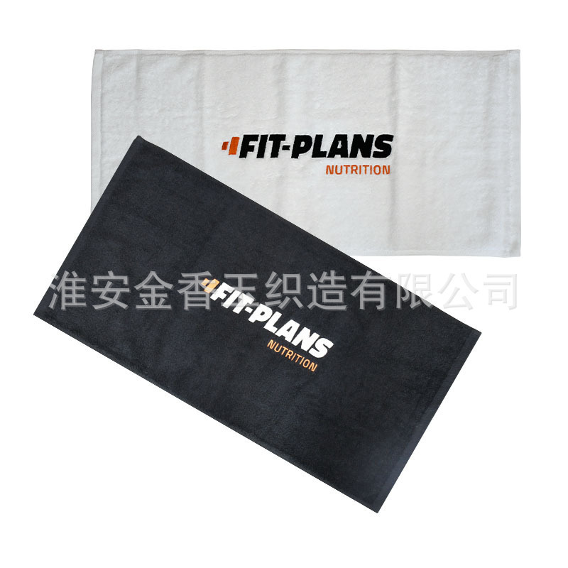 Jinxiangyu 100% Pure Cotton 35*75Cm&40*80Cm Black and White Sports Towel, Customizable