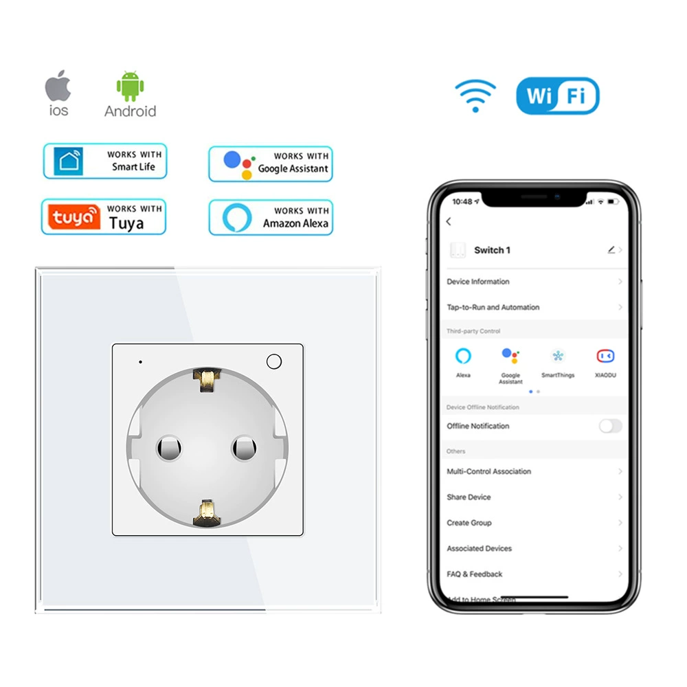 Кросс-бордер 86 европейский стандарт умная розетка мобильный WIFI удалённое управление граффити European-style стеновая панель розетки