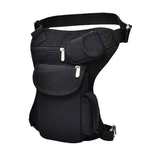 Cycling canvas waist and leg bag, outdoor tactical multi-functional leg bag, motorcycle men's bag, casual sports waist bag, fishing gear bag