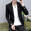 2021 man personality Chaopai man 's suit Youth Spring leisure time Small suit Light colour solar system jacket coat