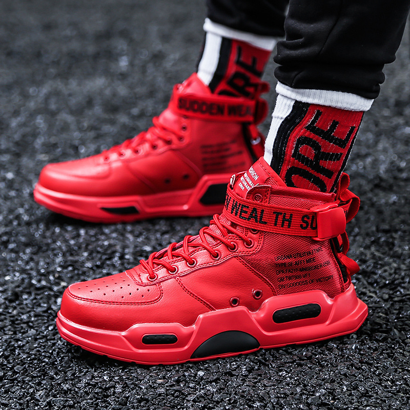 Cross-border wholesale plus size men's shoes high-top shoes Korean AJ trend skate shoes fashion casual sports students hip-hop fashion shoes