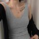 88801# Simple Fashion High-end Cool Small Vest Slim Slim Base Shirt for Autumn Warm Women in Autumn and Winter