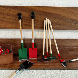 泓豪工厂微缩玩具模型 娃娃屋配件迷你劳作工具锄头铲子耙子 J130