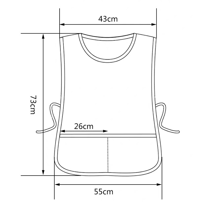 Directo de fábrica transfronteriza Amazon delantal publicidad chaleco ropa de trabajo delantal de cocina logotipo impreso