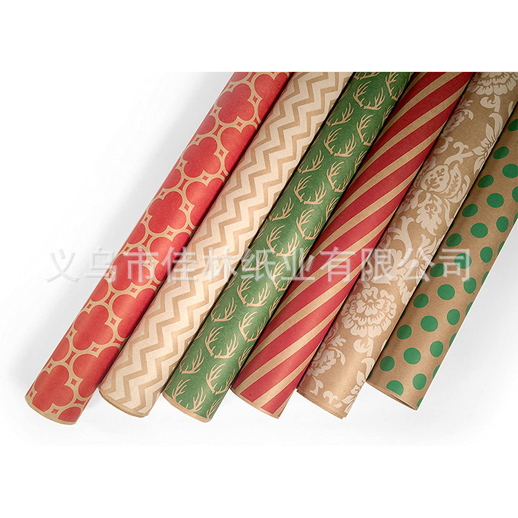 亚马逊跨境货源圣诞节拷贝纸 礼盒包装雪梨纸 定制印刷鹿角牛皮纸