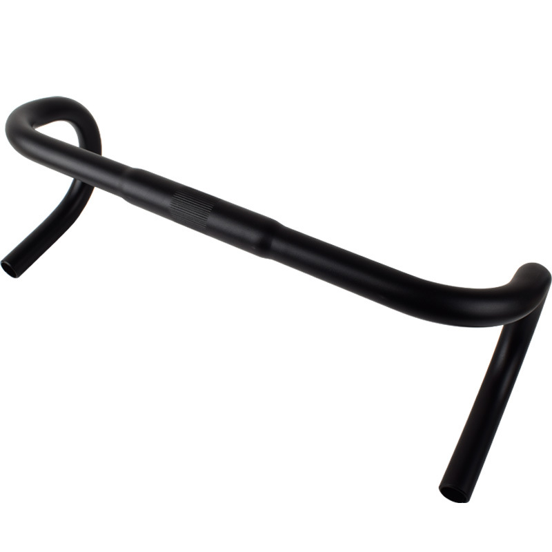 Carretera bicicleta muerto cuerno volante mango camino curvado mango Cruz cabeza modificado aleación de aluminio 25,4 manillar cabeza