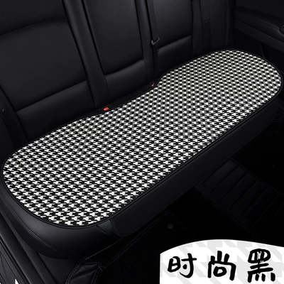Seat cushion, seat cover | tie-free three-piece single-piece square - wt-camellia-fashion-black-one-in-the-back-row