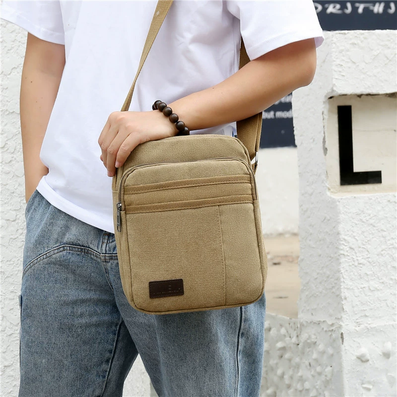 Мужская повседневная спортивная мода дикая холщовая сумка через плечо износостойкая сумка на плечо большой емкости прямая оптовая продажа