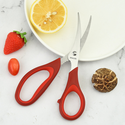 Manufacturer wholesale shrimp thread scissors, seafood scissors, shrimp peeling and fish maw scissors, kitchen scissors, crayfish scissors