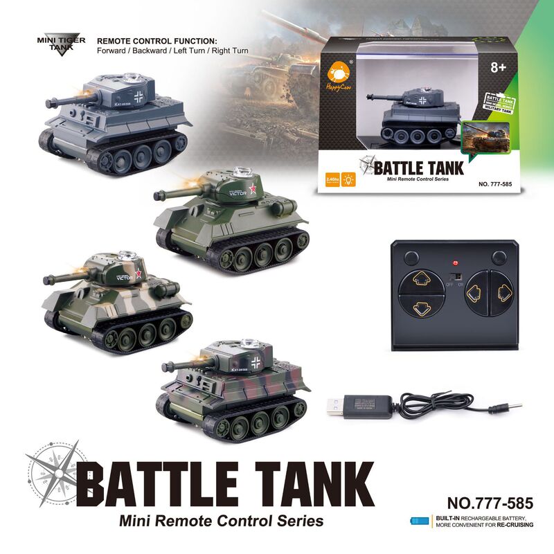 Cross-Border Mini Remote Control Tank Artificial Four-Way Wireless Charging Kidsren's Remote Control Car Military Toy 777-585 Cross-Border Mini Remote Control Tank Artificial Four-Way Wireless Charging Kidsren's Remote Control Car Military Toy 777-585