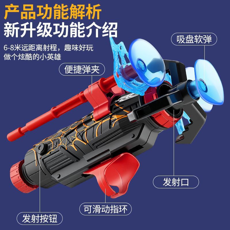 Cross-border Spider Launcher Spider Silk Spider Hero Spitting Gloves Children's Toy Boy Soft Bomb Launchable