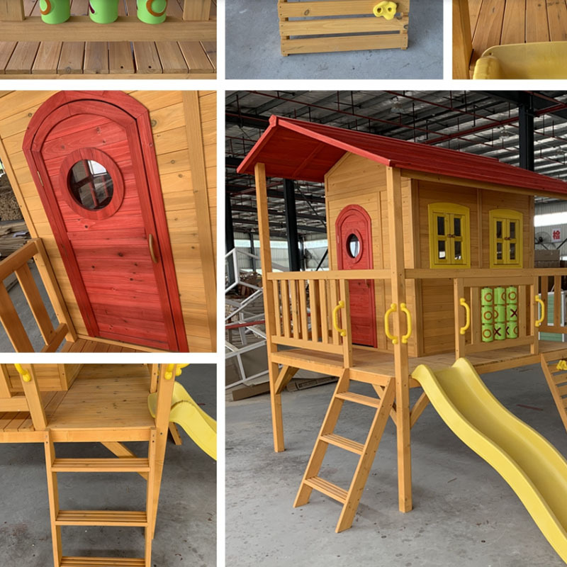 Деревянный игровой домик для детей outdoor