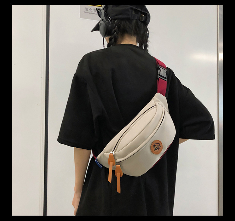 Simple and sporty trendy brand chest bags for both men and women, student waist bags, large-capacity niche single-shoulder bags, crossbody bags for women undefined