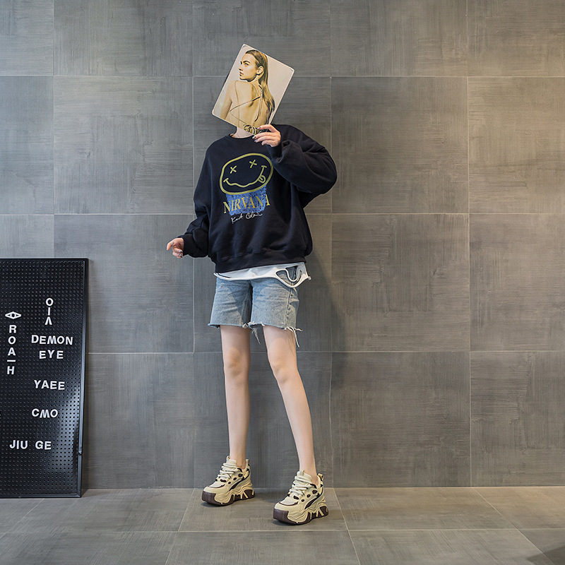 Giày sneaker nữ đế xuồng tăng chiều cao, dáng chunky đế dày thoáng khí, phối màu đa dạng — M2516-2 đen trong suốt lưới, M2516 kaki một lớp bên trong, M2516-1 trắng be lót nhung, M2516-1 màu đen lót nhung chi tiết 20