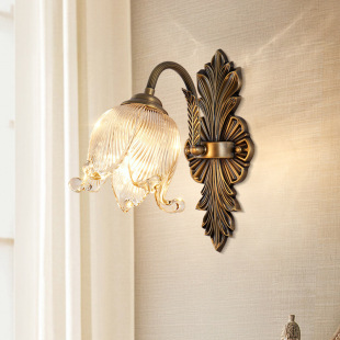 American retro wall lamp bedroom bedside lamp 2024 new staircase wall lamp French living room background wall lamp