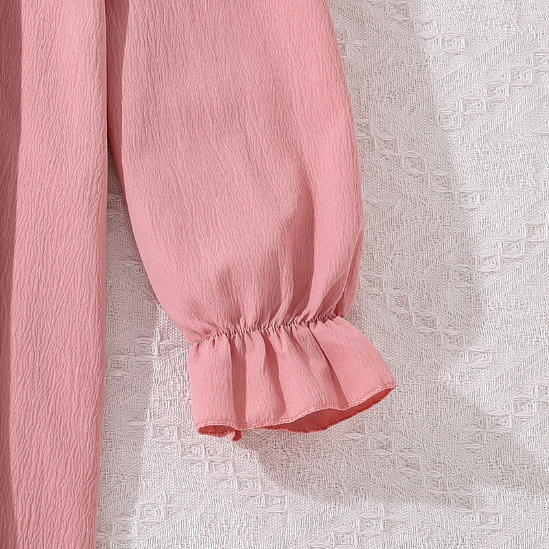 Mädchen Plissiertes Langarmkleid Für Den Herbst Bequemer Stil_voghion.com